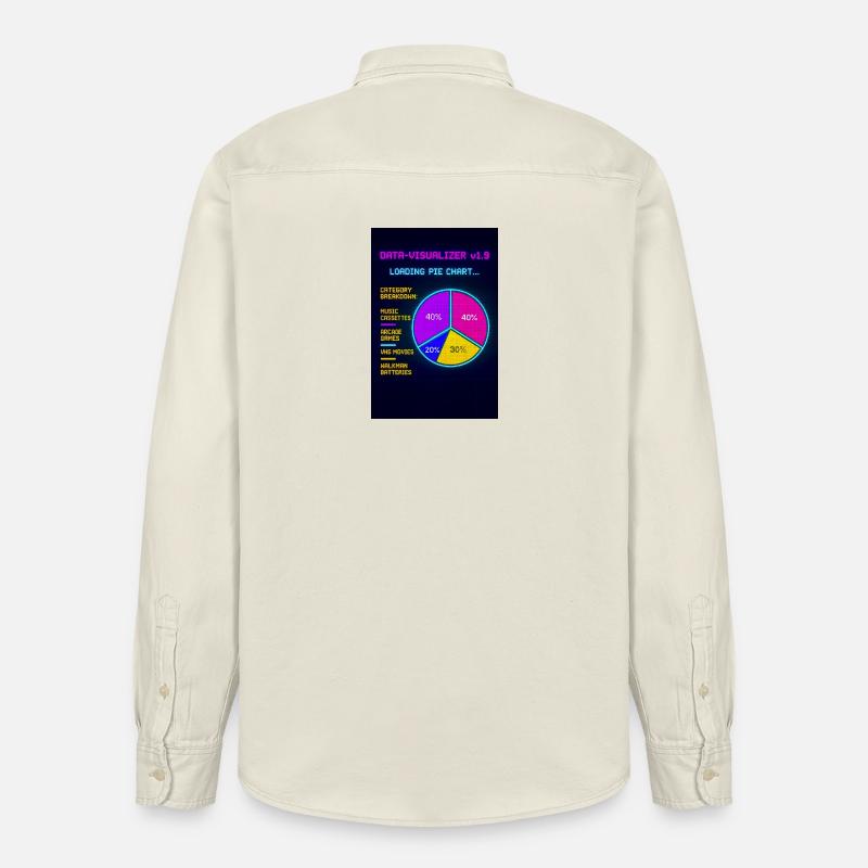 Neon Pie Chart Retro Visual - Relaxed Fit Unisex Organic Shirt by Stanley/Stella - soft Ecru