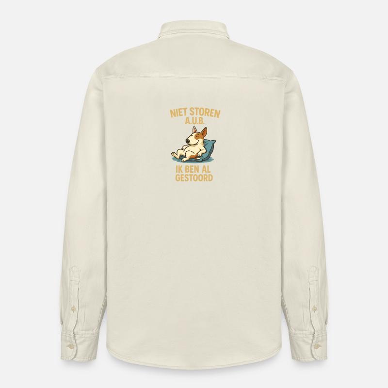 Ne pas déranger le Bull Terrier - Chemise unisexe coupe décontractée bio Stanley/Stella - écru doux