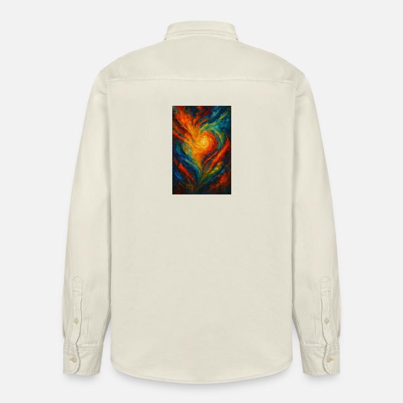 Chromatic Vortex Abstract Fire - Stanley/Stella Unisex Work Shirt - soft Ecru