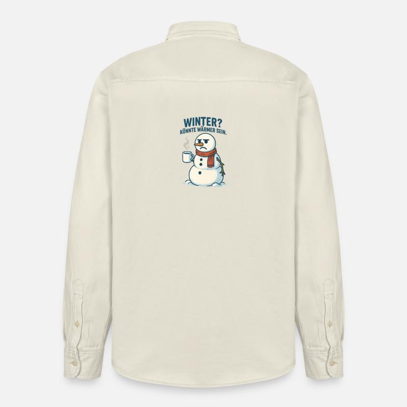 Winter? Wärm dich mit Kaffee - Relaxed Fit Unisex Organic Hemd von Stanley/Stella - Natur