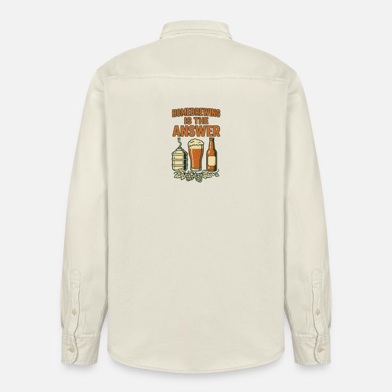 Le brassage maison est la solution - Chemise unisexe coupe décontractée bio Stanley/Stella - écru doux