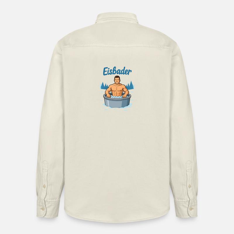 Eisbader Muskelmann im Eisbad - Relaxed Fit Unisex Organic Shirt by Stanley/Stella - soft Ecru