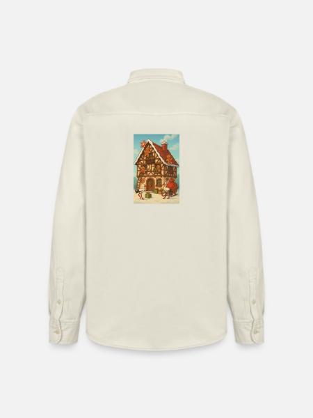 Alsace Half-timbered house fairytale gingerbread - Relaxed Fit Unisex Organic Shirt by Stanley/Stella - soft Ecru