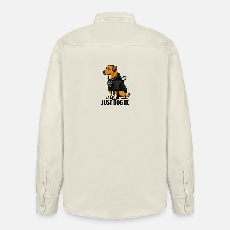 Fais-le chien - Chemise unisexe coupe décontractée bio Stanley/Stella - écru doux