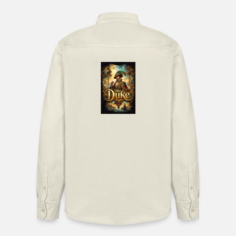 Das Herzogsbarockporträt mit Glas - Relaxed Fit Unisex Organic Hemd von Stanley/Stella - Natur