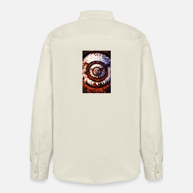 Spring Spiral with Spring Patterns - Relaxed Fit Unisex Organic Shirt by Stanley/Stella - soft Ecru