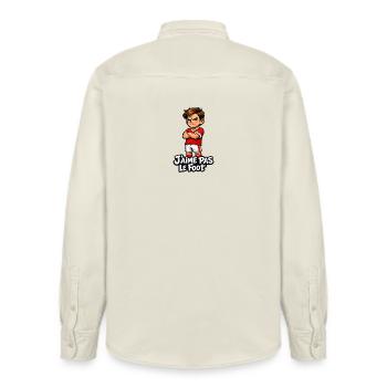 Ich mag keinen Fußball - Relaxed Fit Unisex Organic Hemd von Stanley/Stella - Natur - Hinten - AI Model Male 178 light (178cm)