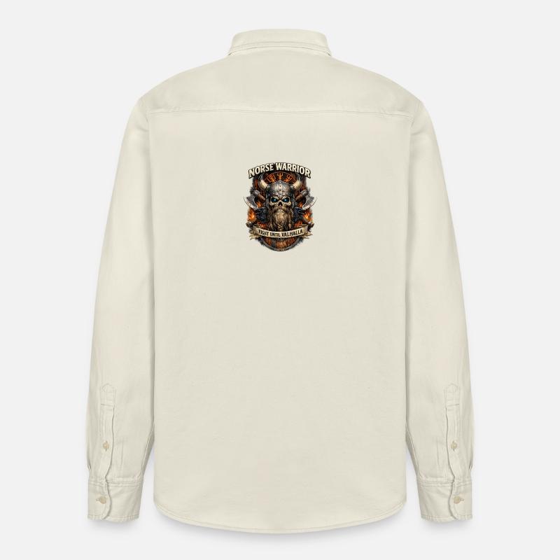 Guerrier nordique au Valhalla - Chemise unisexe coupe décontractée bio Stanley/Stella - écru doux