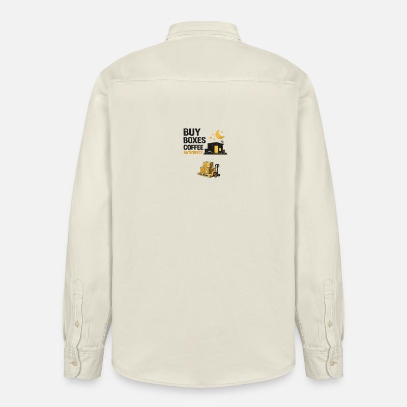 Nachtschicht-Boxen Kaffee-Antikühlmittel - Relaxed Fit Unisex Organic Hemd von Stanley/Stella - Natur