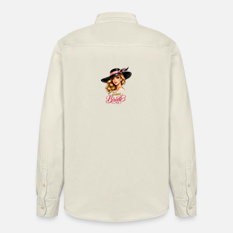 Team Bride - Relaxed Fit Unisex Organic Hemd von Stanley/Stella - Natur