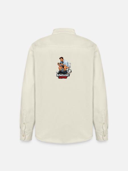 Arbeitszeit Betrug Satire - Relaxed Fit Unisex Organic Hemd von Stanley/Stella - Natur