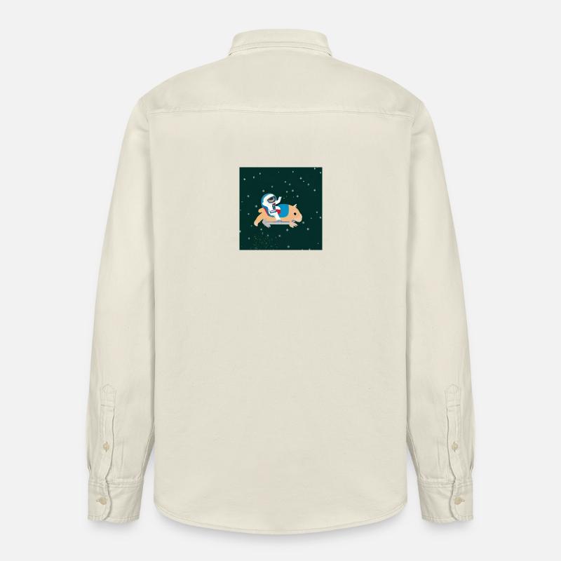 Astronaute sur un capybara spatial - Chemise unisexe coupe décontractée bio Stanley/Stella - écru doux