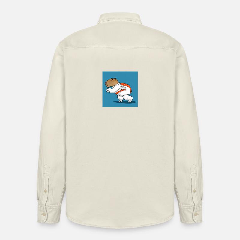 Capybara-Astronaut - Relaxed Fit Unisex Organic Hemd von Stanley/Stella - Natur