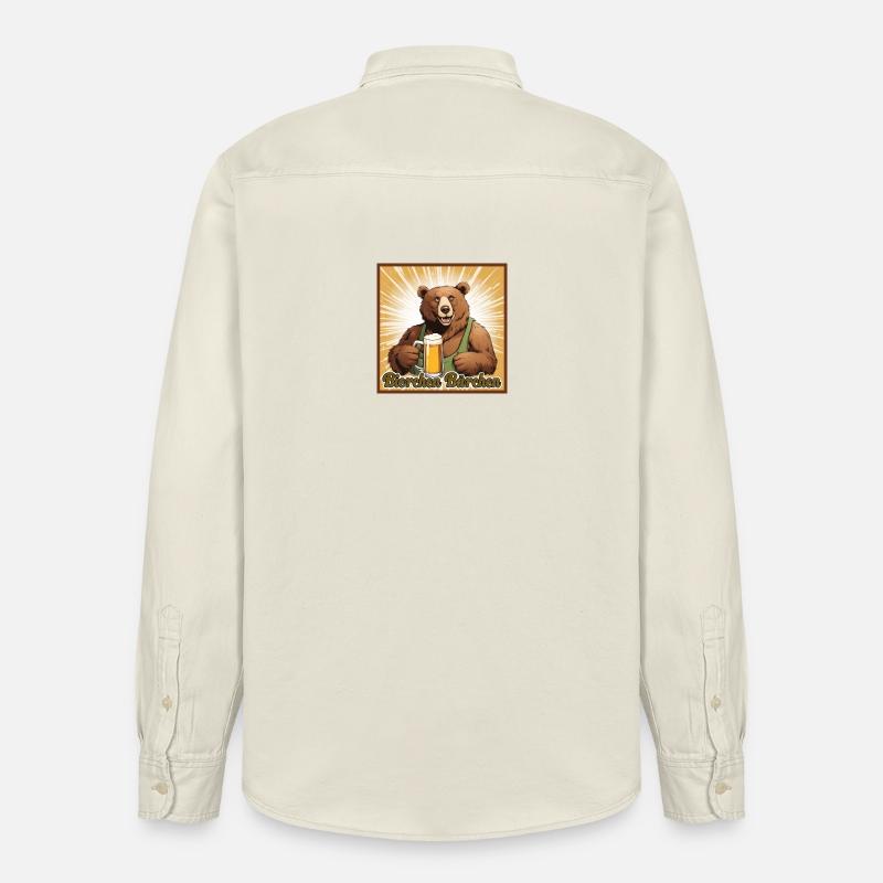 Bierchen Bärchen - Relaxed Fit Unisex Organic Hemd von Stanley/Stella - Natur