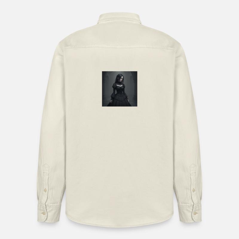 Gothic Viktorianisches Schwarzkleid - Relaxed Fit Unisex Organic Hemd von Stanley/Stella - Natur