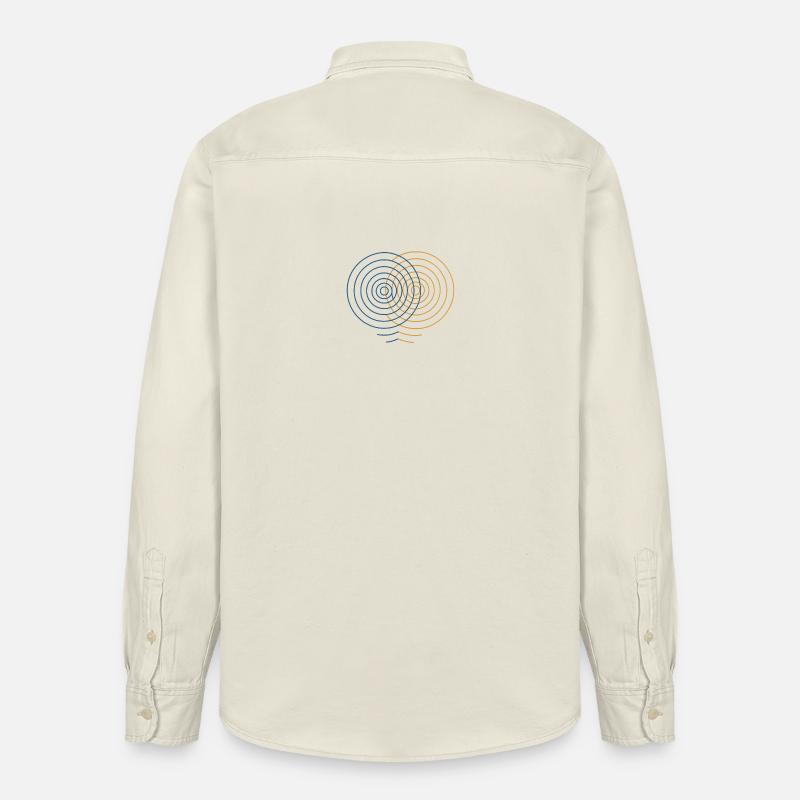 Concentric Interference – Physics Design - Relaxed Fit Unisex Organic Shirt by Stanley/Stella - soft Ecru