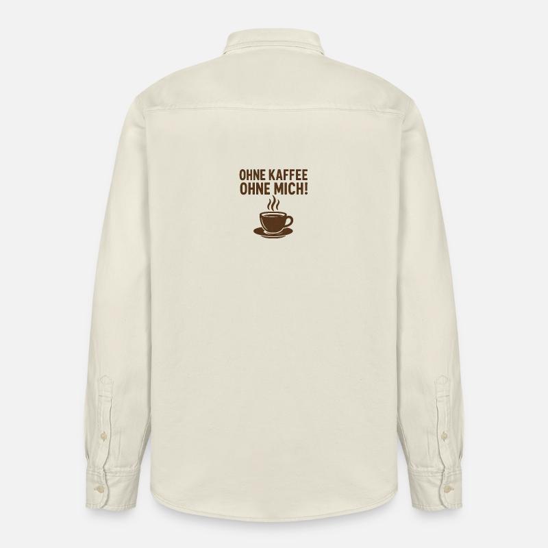 Sans CAFÉ, sans MOI ! - Chemise unisexe coupe décontractée bio Stanley/Stella - écru doux