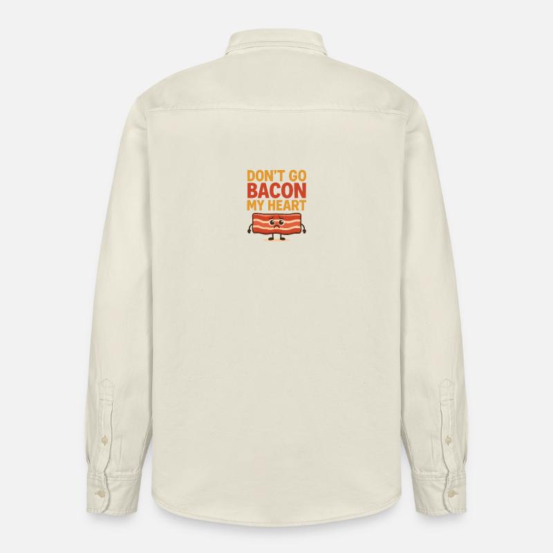 Bacon Heart Graffiti Design - Relaxed Fit Unisex Organic Shirt by Stanley/Stella - soft Ecru