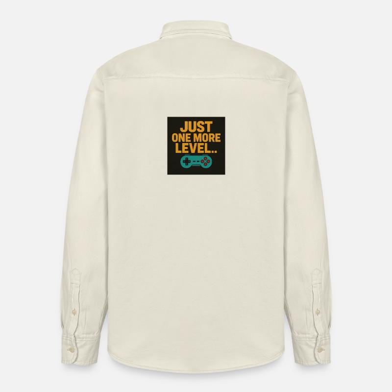 Gaming Motivation Spruch mit Controller - Relaxed Fit Unisex Organic Hemd von Stanley/Stella - Natur