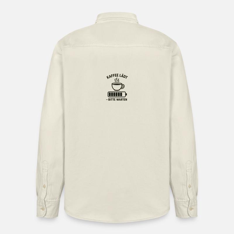 Kaffee lädt – bitte warten - Relaxed Fit Unisex Organic Hemd von Stanley/Stella - Natur