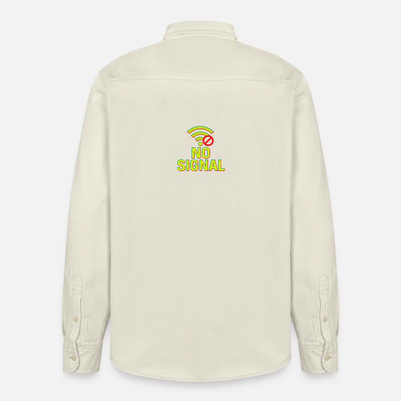 Conception technique Glitch - Chemise unisexe coupe décontractée bio Stanley/Stella - écru doux