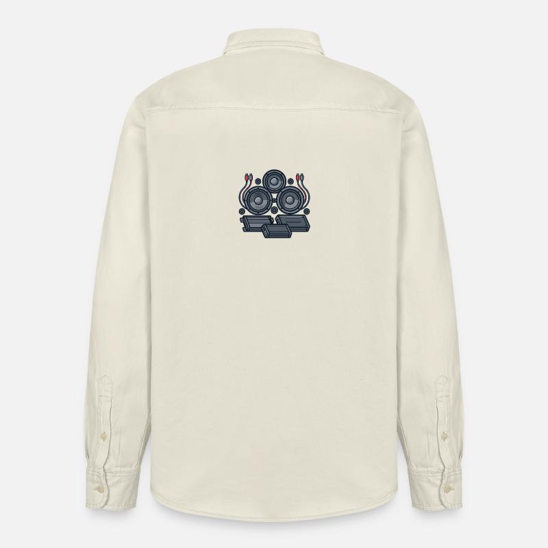 Conception de la technologie du son - Chemise unisexe coupe décontractée bio Stanley/Stella - écru doux