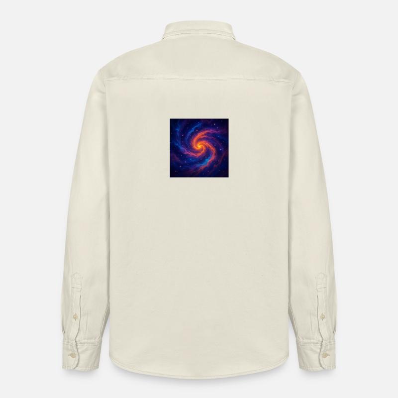 Vortex galactique dans l’espace - Chemise unisexe coupe décontractée bio Stanley/Stella - écru doux