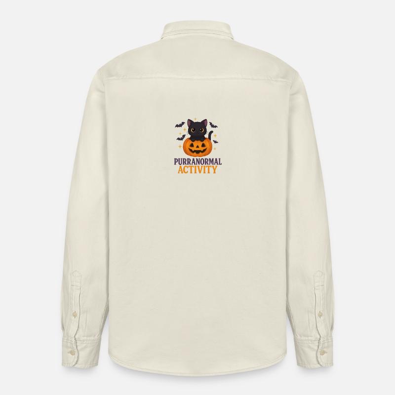 😸 Purranormal Activity – Süßes  Kätzchen - Relaxed Fit Unisex Organic Hemd von Stanley/Stella - Natur