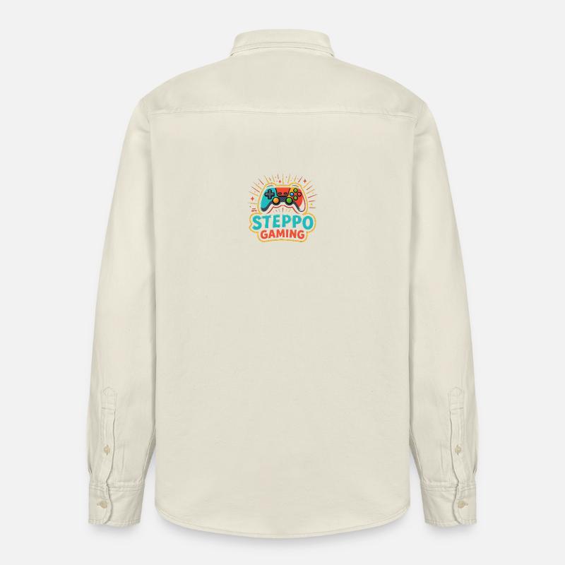 Steppo Gaming Controller Logo - Relaxed Fit Unisex Organic Hemd von Stanley/Stella - Natur