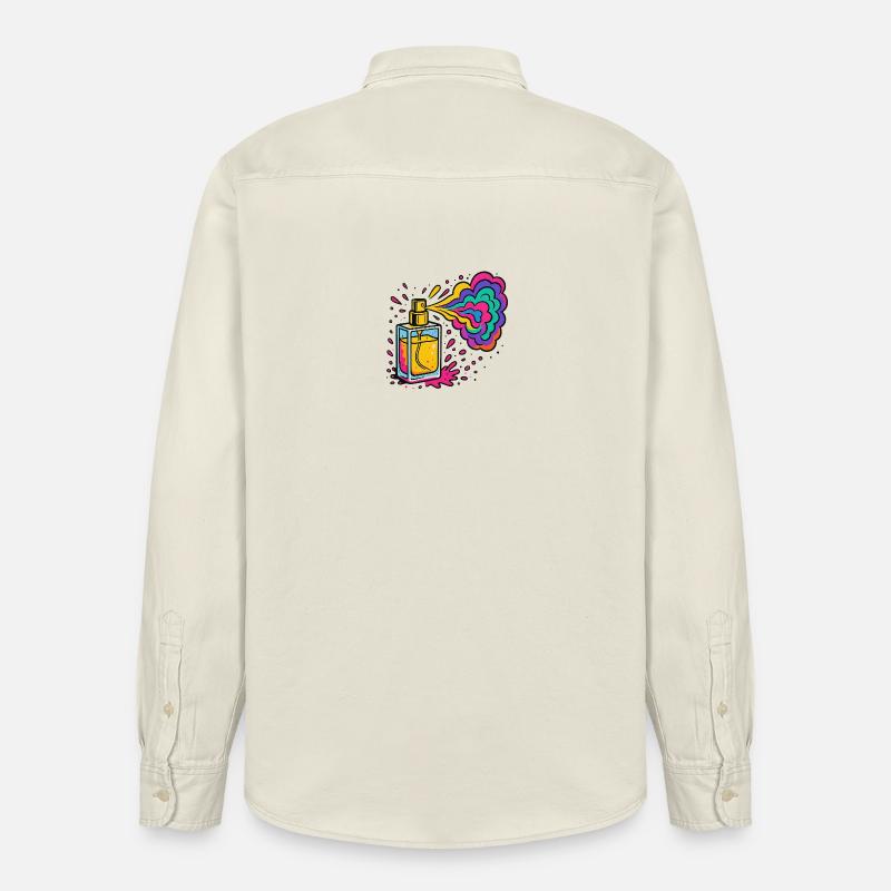 Neon Parfüm Farbexplosion - Relaxed Fit Unisex Organic Hemd von Stanley/Stella - Natur