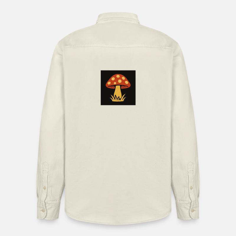 Red Hat Pilz im Retro-Stil - Relaxed Fit Unisex Organic Hemd von Stanley/Stella - Natur