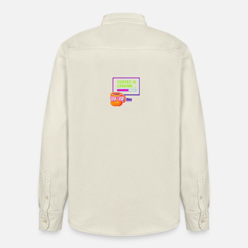 Coffee is loading - Relaxed Fit Unisex Organic Hemd von Stanley/Stella - Natur