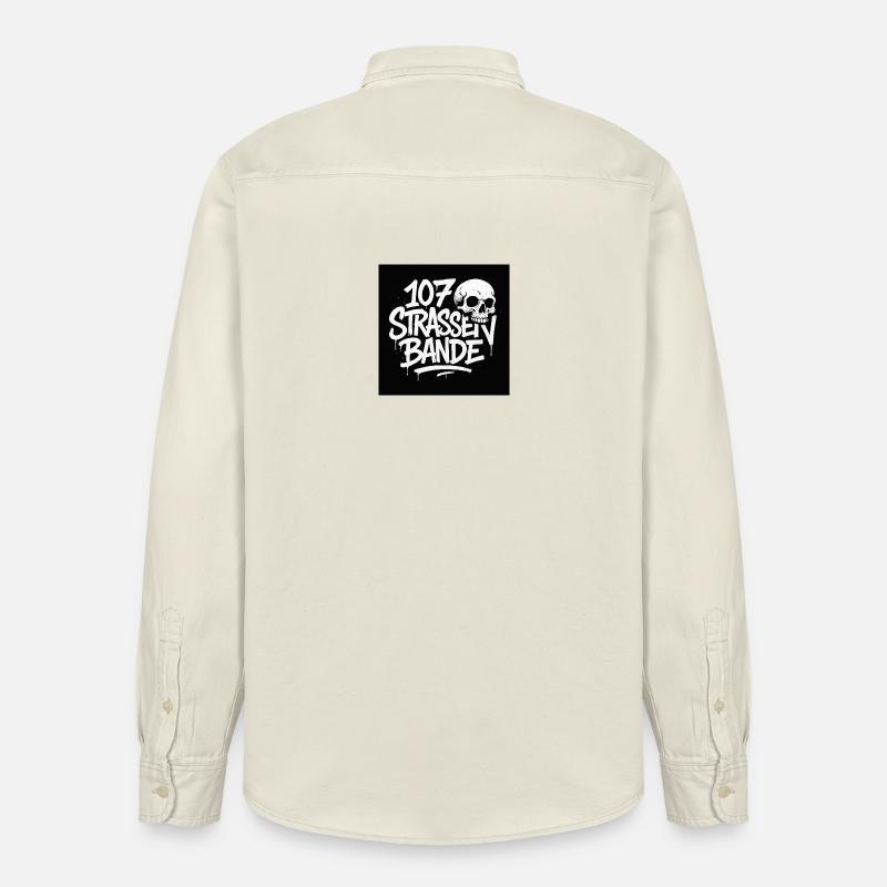 107 Straßen Bande Skull - Relaxed Fit Unisex Organic Hemd von Stanley/Stella - Natur