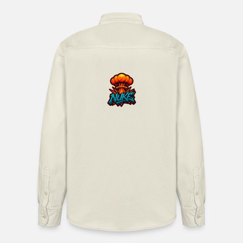 MICRO-ONDE!  - Explosion de graffitis | Design exclusif - Chemise unisexe coupe décontractée bio Stanley/Stella - écru doux