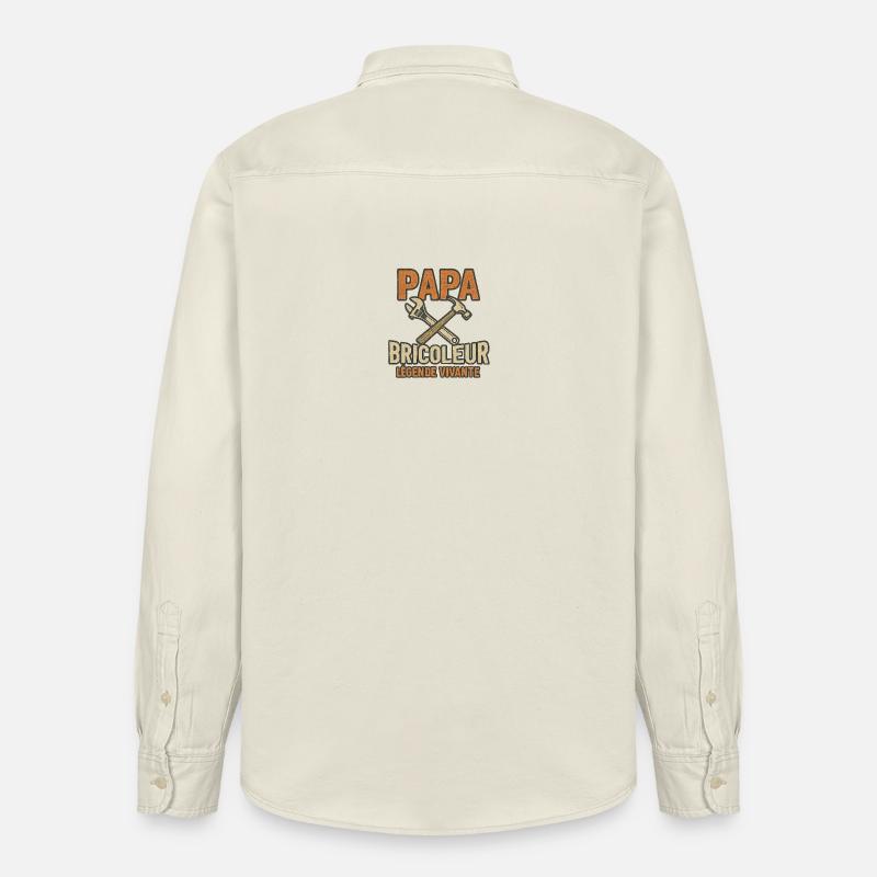 PAPA HANDWERKER LEBENDE LEGENDE - Relaxed Fit Unisex Organic Hemd von Stanley/Stella - Natur