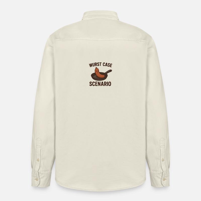 Scénario de la Caisse de la Saucisse - Chemise unisexe coupe décontractée bio Stanley/Stella - écru doux