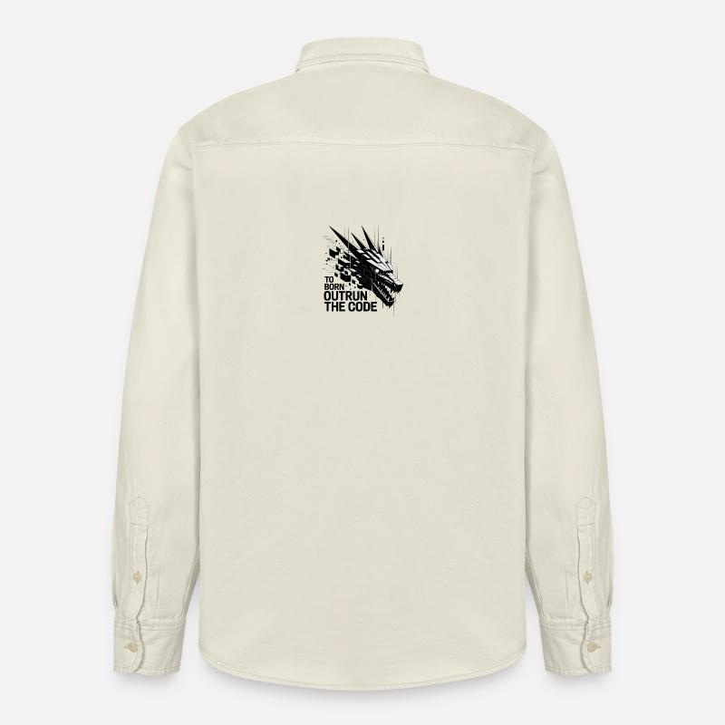 Dragon géométrique Outrun le Code - Chemise unisexe coupe décontractée bio Stanley/Stella - écru doux