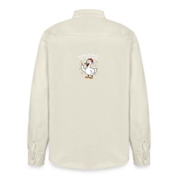 Weihnachtsgans ist Gans schön scheisse - Relaxed Fit Unisex Organic Hemd von Stanley/Stella - Natur - Hinten - AI Model Male 178 light (178cm)