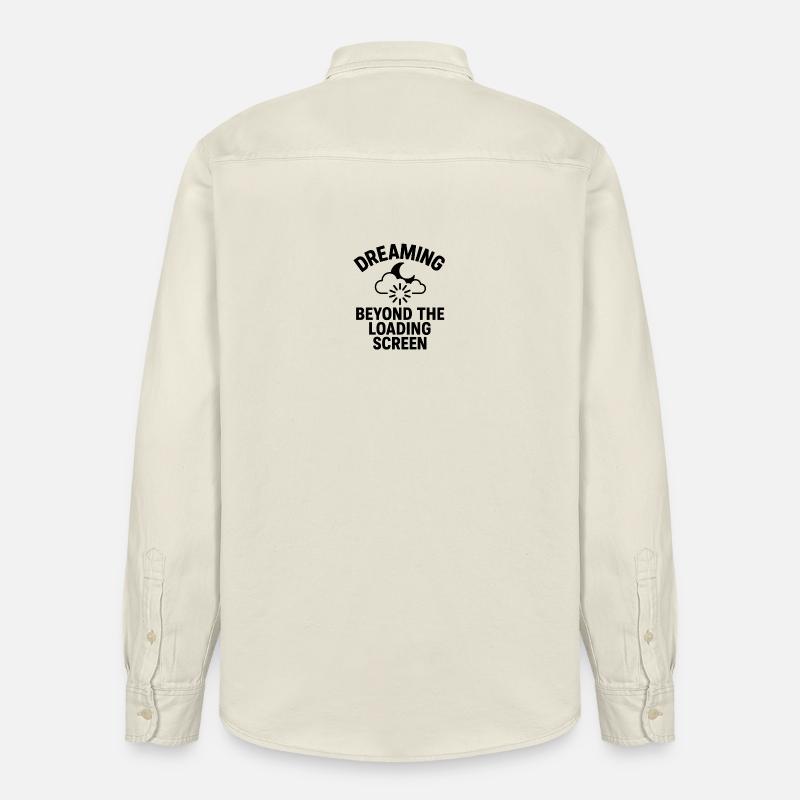 Dreaming Beyond Loading Screen - Relaxed Fit Unisex Organic Hemd von Stanley/Stella - Natur