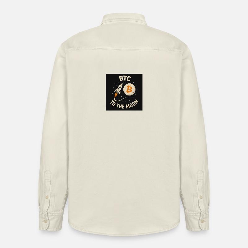 BTC to the Moon - Relaxed Fit Unisex Organic Hemd von Stanley/Stella - Natur