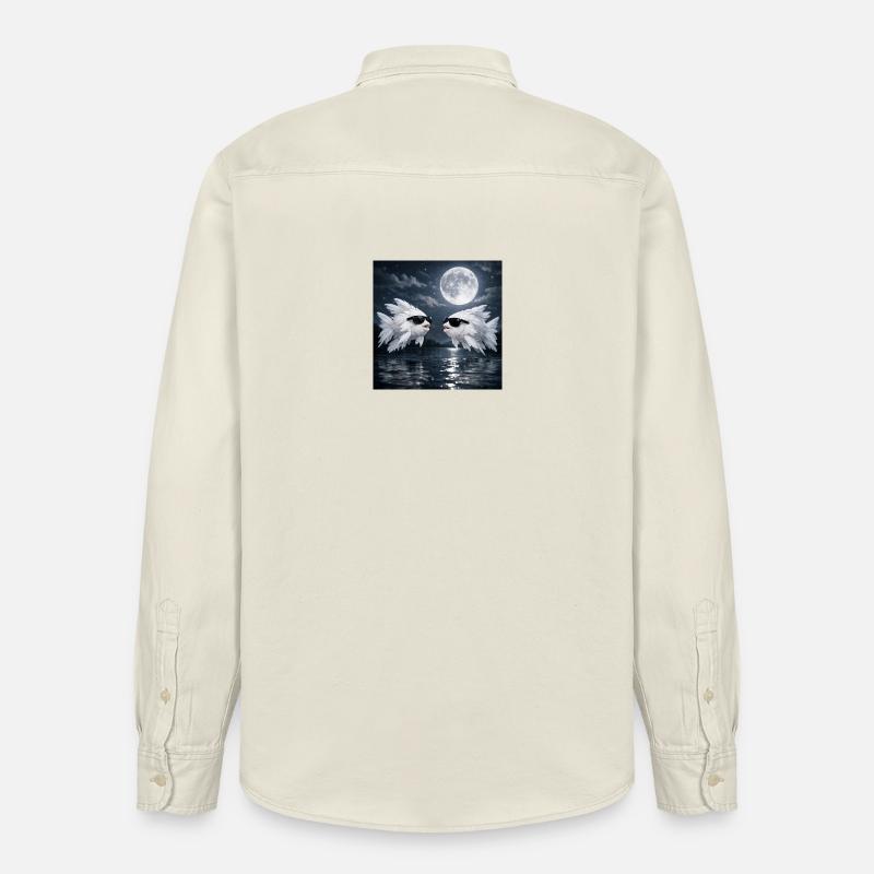 Federfisch - Relaxed Fit Unisex Organic Hemd von Stanley/Stella - Natur