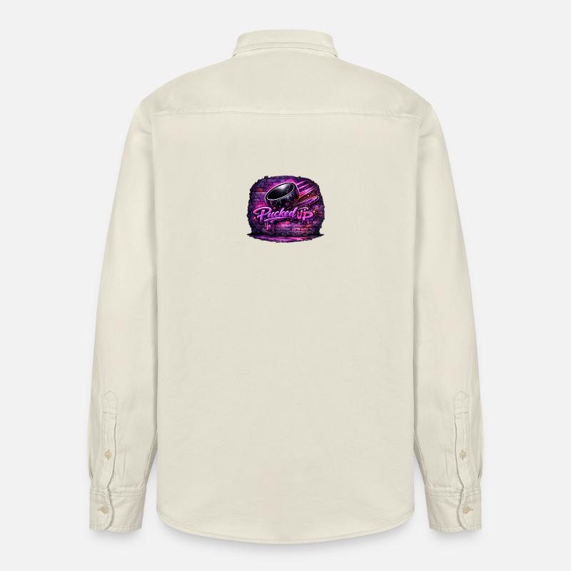 A pris des graffitis au néon - Chemise unisexe coupe décontractée bio Stanley/Stella - écru doux