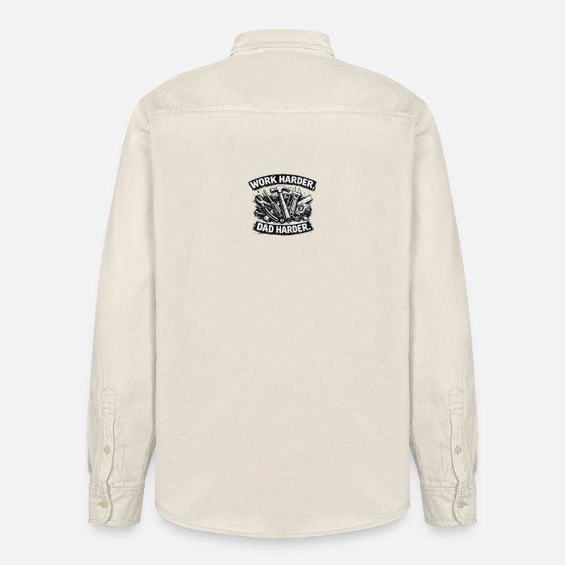 Father work: More commitment - Relaxed Fit Unisex Organic Shirt by Stanley/Stella - soft Ecru