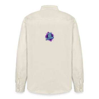 Neon Retro ProFlexen - Relaxed Fit Unisex Organic Hemd von Stanley/Stella - Natur - Hinten - AI Model Male 178 light (178cm)