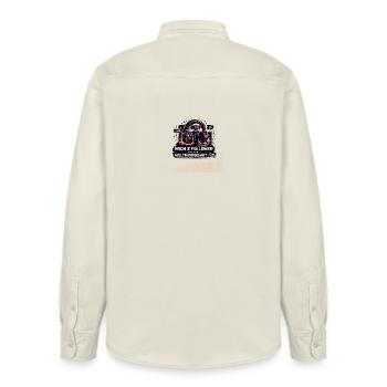 Streamer Geschenk lustiges Gaming Motiv Content Cr - Relaxed Fit Unisex Organic Hemd von Stanley/Stella - Natur - Hinten - AI Model Male 178 light (178cm)