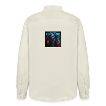 Zeittänzer - Relaxed Fit Unisex Organic Hemd von Stanley/Stella - Natur - Hinten - AI Model Male 178 light (178cm)