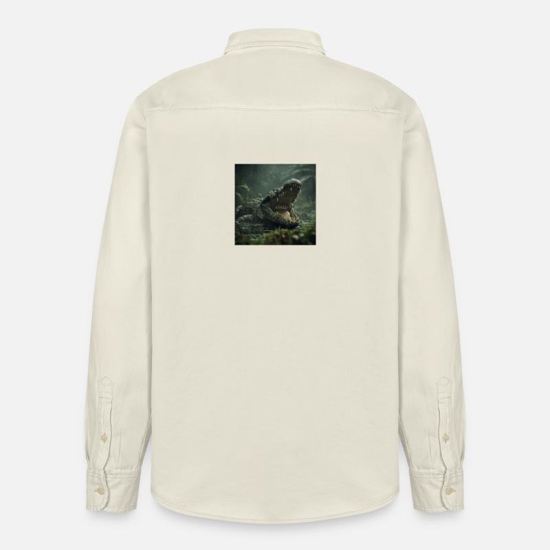 KRASS! Das wilde Krokodil - Relaxed Fit Unisex Organic Hemd von Stanley/Stella - Natur