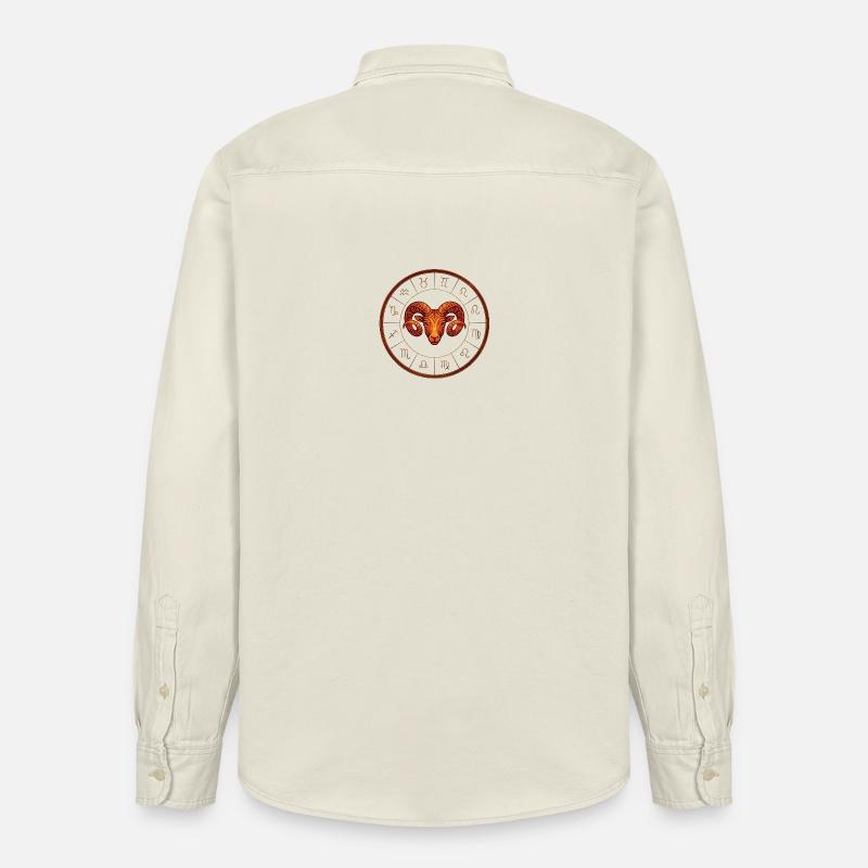 Widder - Relaxed Fit Unisex Organic Hemd von Stanley/Stella - Natur
