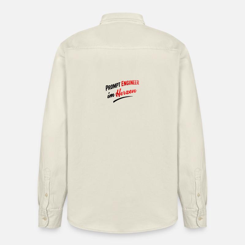 Prompt Engineer im Herzen  - Relaxed Fit Unisex Organic Hemd von Stanley/Stella - Natur