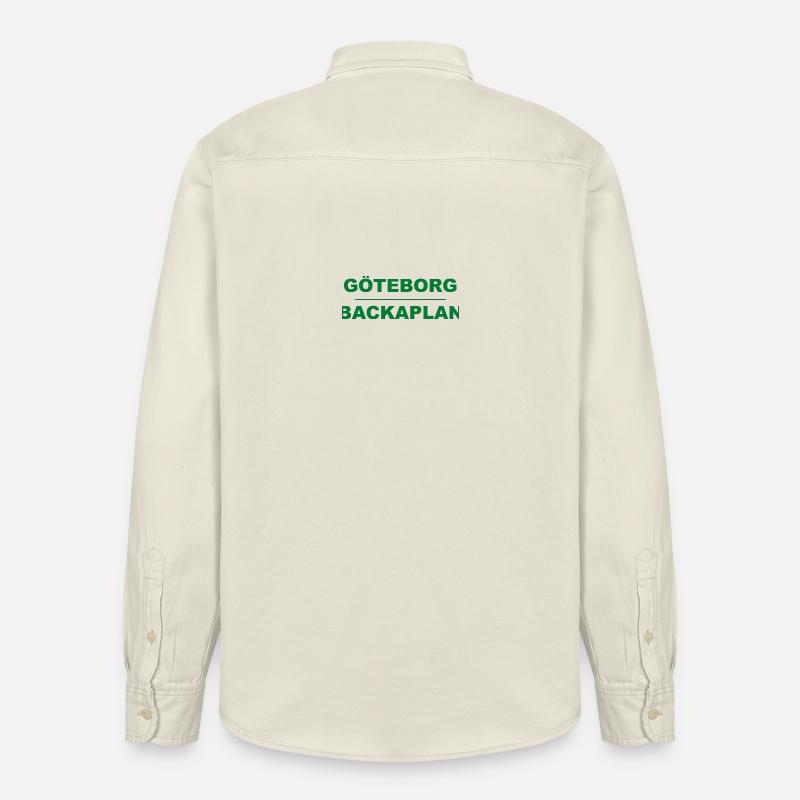 Göteborg Backaplan – Grün-Schwarz-Design - Relaxed Fit Unisex Organic Hemd von Stanley/Stella - Natur